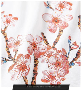Embroidery sakura phoenix sweatshirt