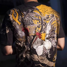 Load image into Gallery viewer, Hyper premium embroidery roosters T-shirt