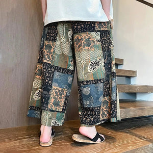 Vintage "mosaic" wide harem pants