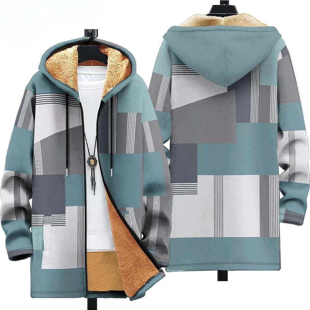 Mosaic long trench jacket
