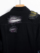 Load image into Gallery viewer, Vintage distressed ripped paint splash denim jacket