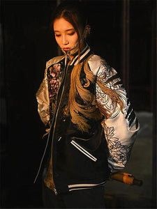 Hyper Premium embroidery dragon phoenix sukajan jacket