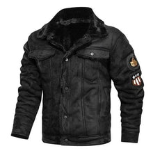 Load image into Gallery viewer, Fleece lined vintage inspired military style jacket