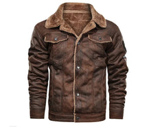 Load image into Gallery viewer, Fleece lined vintage inspired military style jacket