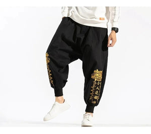 Golden puppy lion wushu sweatpants