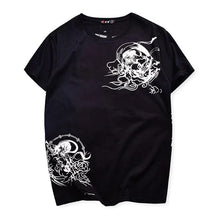 Load image into Gallery viewer, Embroidery Japanese ogre carp T-shirt