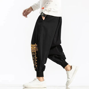 Golden puppy lion wushu sweatpants