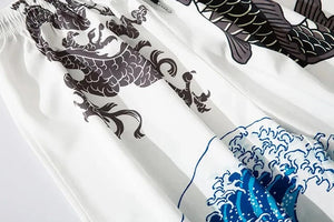 Tsunami carp white comfy harem pants