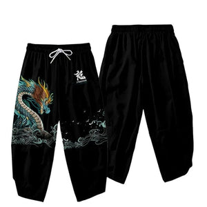Dragon wave harem pants
