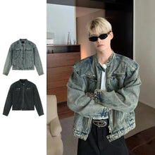Load image into Gallery viewer, Vintage distressed ryokan denim jean jacket