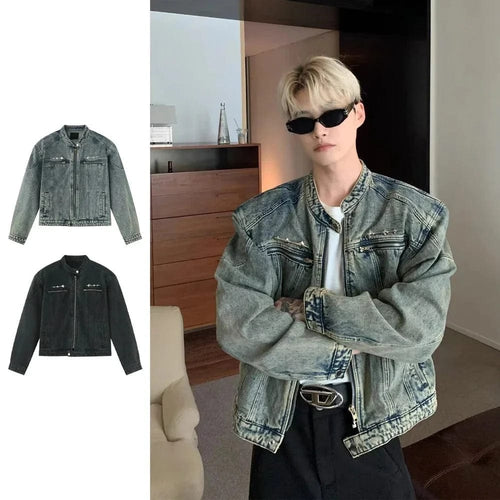 Vintage distressed ryokan denim jean jacket