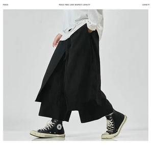 Solid baggy layered harem pants