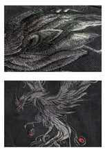 Load image into Gallery viewer, Dark phoenix embroidery denim jacket