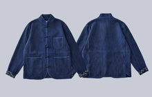 Load image into Gallery viewer, Hyper premium "Diànxuán" Tang indigo denim jacket