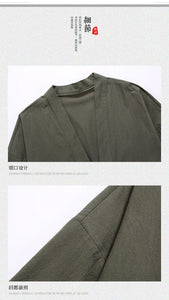 Stork design kimono shirt