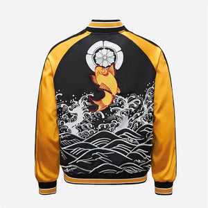 Super premium embroidery carp sukajan souvenir jacket