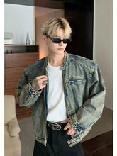 Load image into Gallery viewer, Vintage distressed ryokan denim jean jacket