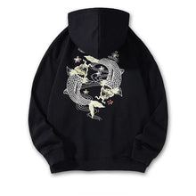 Load image into Gallery viewer, Embroidery circular carp hoodie / sweatshirt