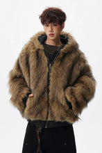 Load image into Gallery viewer, Reversible vintage faux fur jacket