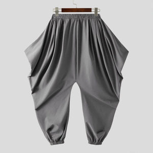 "karui" baggy elastic ankle harem pants