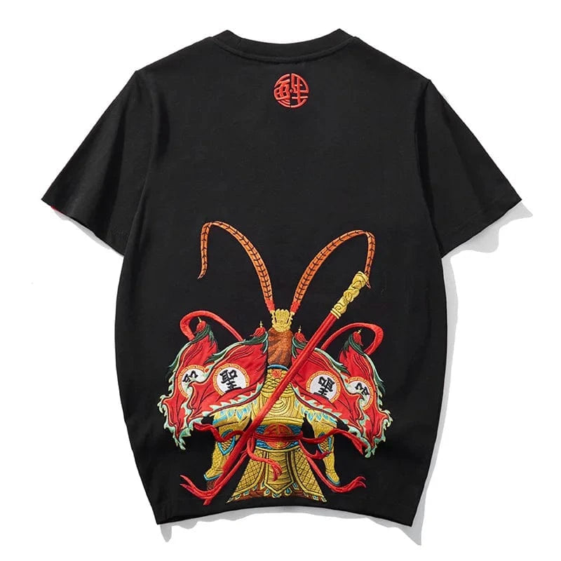 Embroidery monkey king T-shirt