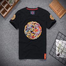 Load image into Gallery viewer, Embroidery Dragon &amp; Phoenix T-Shirt