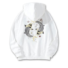 Load image into Gallery viewer, Embroidery circular carp hoodie / sweatshirt