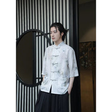 Load image into Gallery viewer, Premium silk bamboo forest Tang shirt