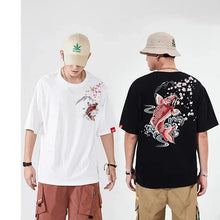 Load image into Gallery viewer, Fish splash embroidery T-shirt