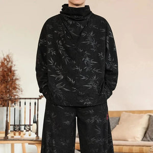"fúman" two piece sweater and harem pants set