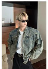 Load image into Gallery viewer, Vintage distressed ryokan denim jean jacket