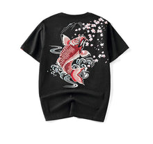 Load image into Gallery viewer, Fish splash embroidery T-shirt