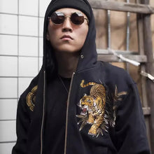 Load image into Gallery viewer, Hyper premium roaring tiger embroidery hoodie
