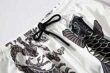 Load image into Gallery viewer, Tsunami carp white comfy harem pants