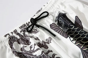 Tsunami carp white comfy harem pants