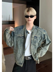 Vintage distressed ryokan denim jean jacket