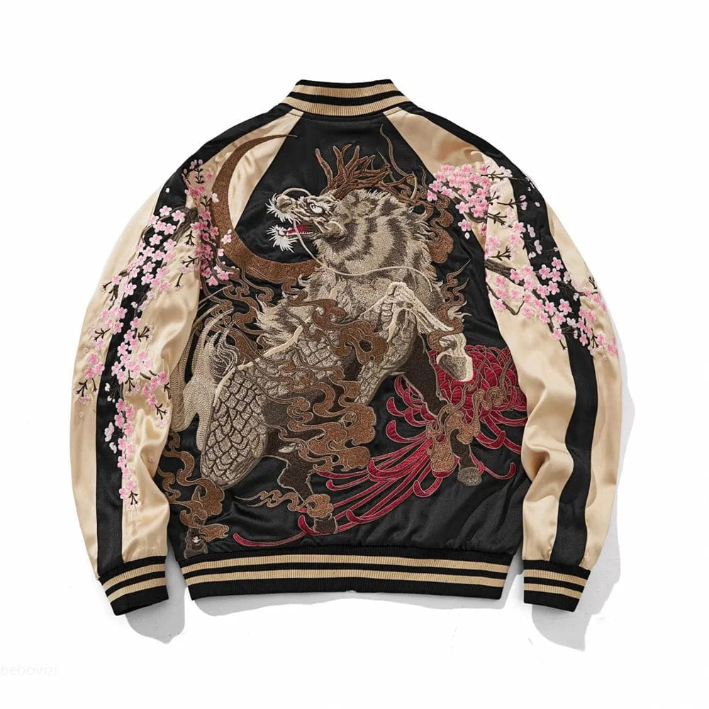 Premium sakura beast embroidery sukajan jacket