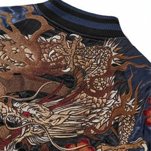 Load image into Gallery viewer, Hyper premium fierce dragons embroidery sukajan souvenir jacket