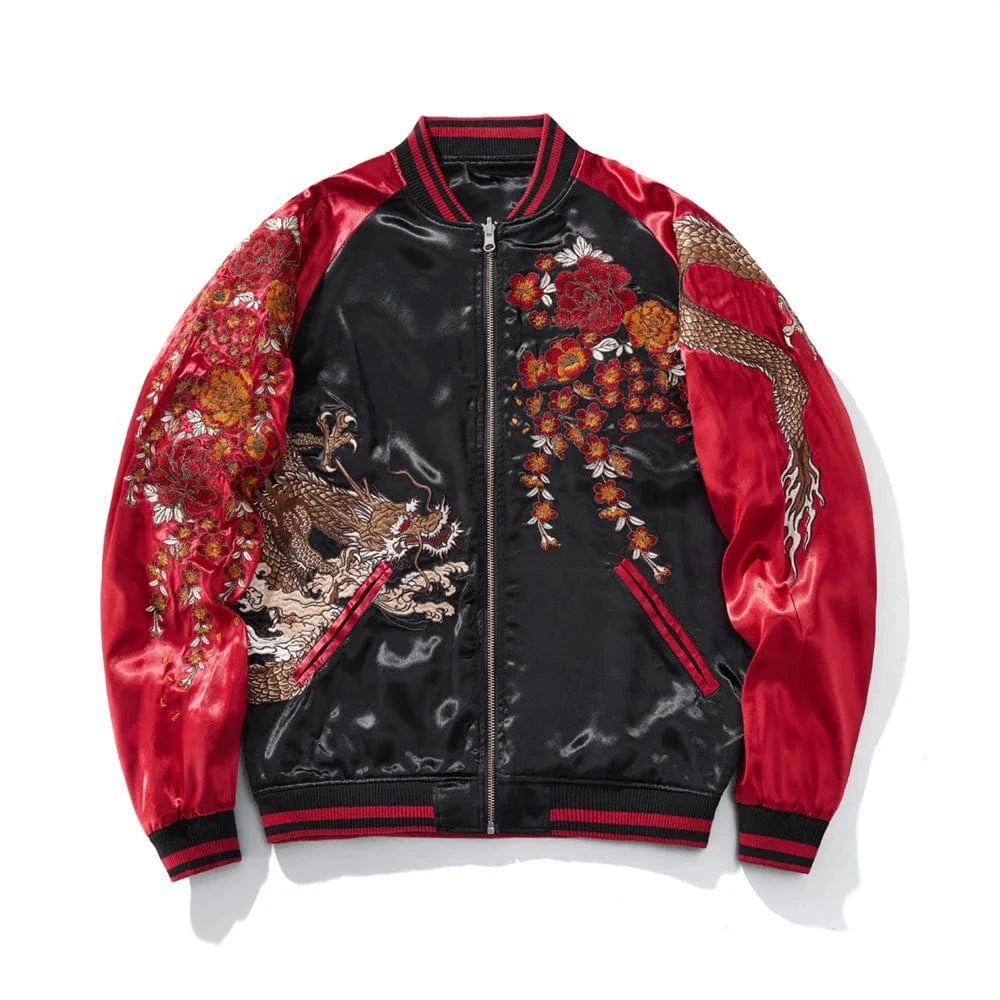 Hyper premium fierce dragons embroidery sukajan souvenir jacket