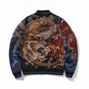 Hyper premium fierce dragons embroidery sukajan souvenir jacket