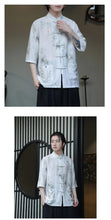 Load image into Gallery viewer, Premium silk bamboo forest Tang shirt