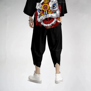 Chinese puppy lion harem pants