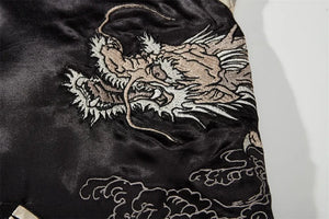Hyper premium smoke dragon embroidery sukajan souvenir jacket