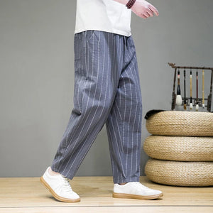 Basic pin striped harem pants