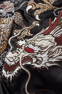 Premium triple dragon embroidery sukajan jacket