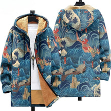 Load image into Gallery viewer, Mosaic long trench jacket