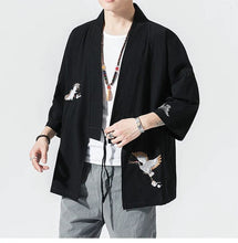 Load image into Gallery viewer, Stork design kimono shirt