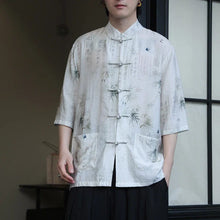 Load image into Gallery viewer, Premium silk bamboo forest Tang shirt