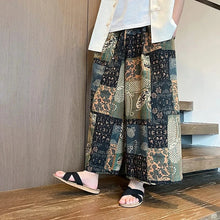 Load image into Gallery viewer, Vintage &quot;mosaic&quot; wide harem pants