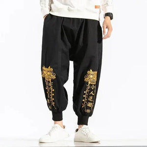 Golden puppy lion wushu sweatpants